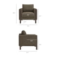 thumbnail image 4 of Modway Hawken Boucle Fabric Accent Armchair in Antique Espresso, 4 of 9