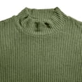 thumbnail image 6 of TOUMENY Men Sweater High Neck Long Sleeve Solid Slim Fit Casual Pullover Winter Knitted Comfortable Workwear Tops Army Green XXXL, 6 of 7