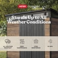 thumbnail image 4 of Keter Signature 9x7 ft. Durable Resin Outdoor Storage Shed With Heavy Duty Floor and Locking Door, Walnut, 4 of 22