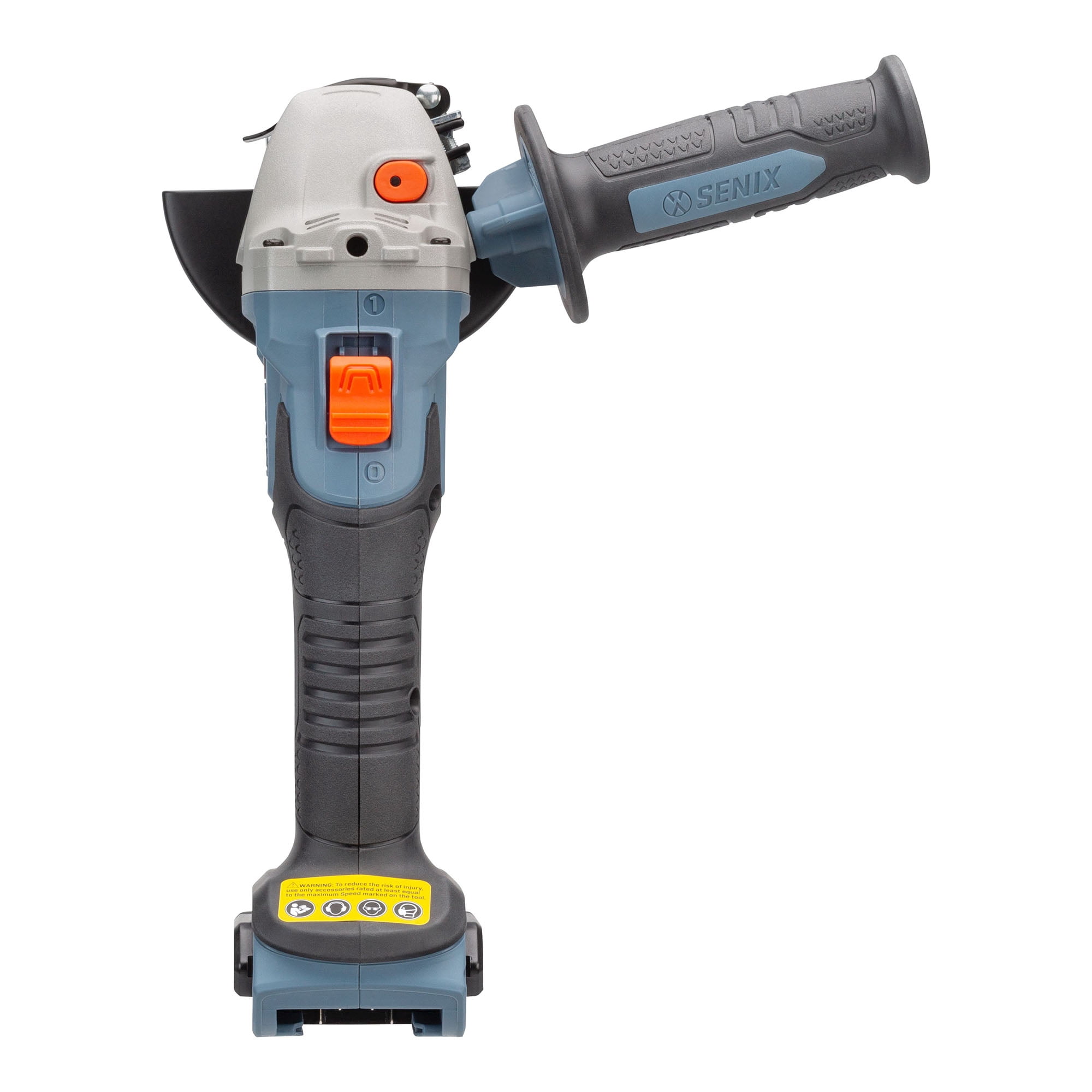 SENIX 20 Volt Max* 5-Inch Brushless Angle Grinder, 8500 RPM Max, 3-Position Auxiliary Handle (Tool Only), PAX2125-M2-0