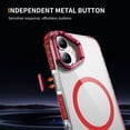 thumbnail image 5 of ELEHOLD for iPhone 16 Plus Case,Magnetic Compatible with Mag Safe Accessory Slim Thin Kickstand Shockproof Transparent Bumper Cover Non-Yellowing Shock-Absorbent Case for iPhone 16 Plus,Red, 5 of 8