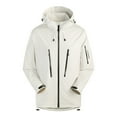 thumbnail image 2 of Sentmoon Jackets for Men Winter Solid Color Long Sleeve Drawstring Hooded Neck Men Winter Coats Oversized Zipper Windbreaker Waterproof Mens Fall Clothing Stylish for Walking and Daily, 2 of 3