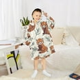 thumbnail image 6 of Wearable Blanket with Sleeves and Pocket Oversized Hooded Sweatshirt 3-14 YR Red Panda Pattern S, 6 of 7