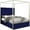 Blue, variant on Meridian Furniture Porter Tufted Velvet Queen Bed in Navy