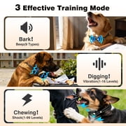 PetJoy 2 in 1 Dog Shock Collar with Remote 2 Dogs,3300Ft Dog Training Collar with 4 Modes,IPX7 Waterproof Bark Collar for Small to Large Dogs with Flashlight,2 Count