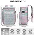thumbnail image 2 of Floral Pig Print Backpack Cooler – Leakproof Insulated Lunch Bag with Abstract Design for Family Outings, Road Trips & Office, 2 of 5