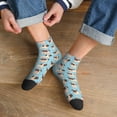 thumbnail image 3 of Fuzoiu Funny Cartoon Pugs Print Adult Socks, Crew Moisture-wicking Socks, Unisex Cushion Crew Socks,Casual Sports Ankle Socks, 3 of 7