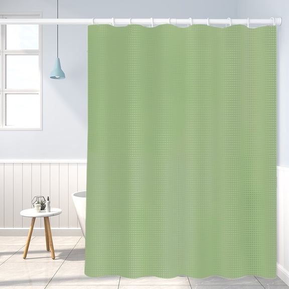 HOARBOEG Modern Waffle Shower Curtain, Fabric Double-Sided Waterproof Shower Curtains, Bathroom Decor, Heavy Waffle Weave Weighted Cloth Shower Curtain, Bathroom Wet/Dry Separation