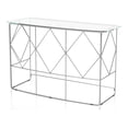 thumbnail image 3 of Furniture of America Prowe Glass Top Console Table, Chrome, 3 of 5