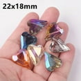 thumbnail image 6 of U8MO 10pcs Asymmetric Hole Heart Faceted 12mm 18mm 22mm Crystal Glass Loose Beads-Yellow Colorized-22x18mm, 6 of 9