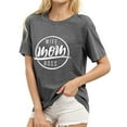 thumbnail image 3 of Xuanfei Women Wife Mom Boss Letter Print Short Sleeve T-Shirt, 3 of 6