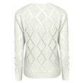 thumbnail image 6 of Fesfesfes Women Sweaters V-neck Solid Color Hollowing Out Sexy Long Sleeves Sweater Tops Clearance Under $10, 6 of 7