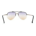 thumbnail image 4 of Mens Half Rim Double Bridge Tear Drop Pilot Metal Rim Sunglasses Gold Purple Brown, 4 of 4