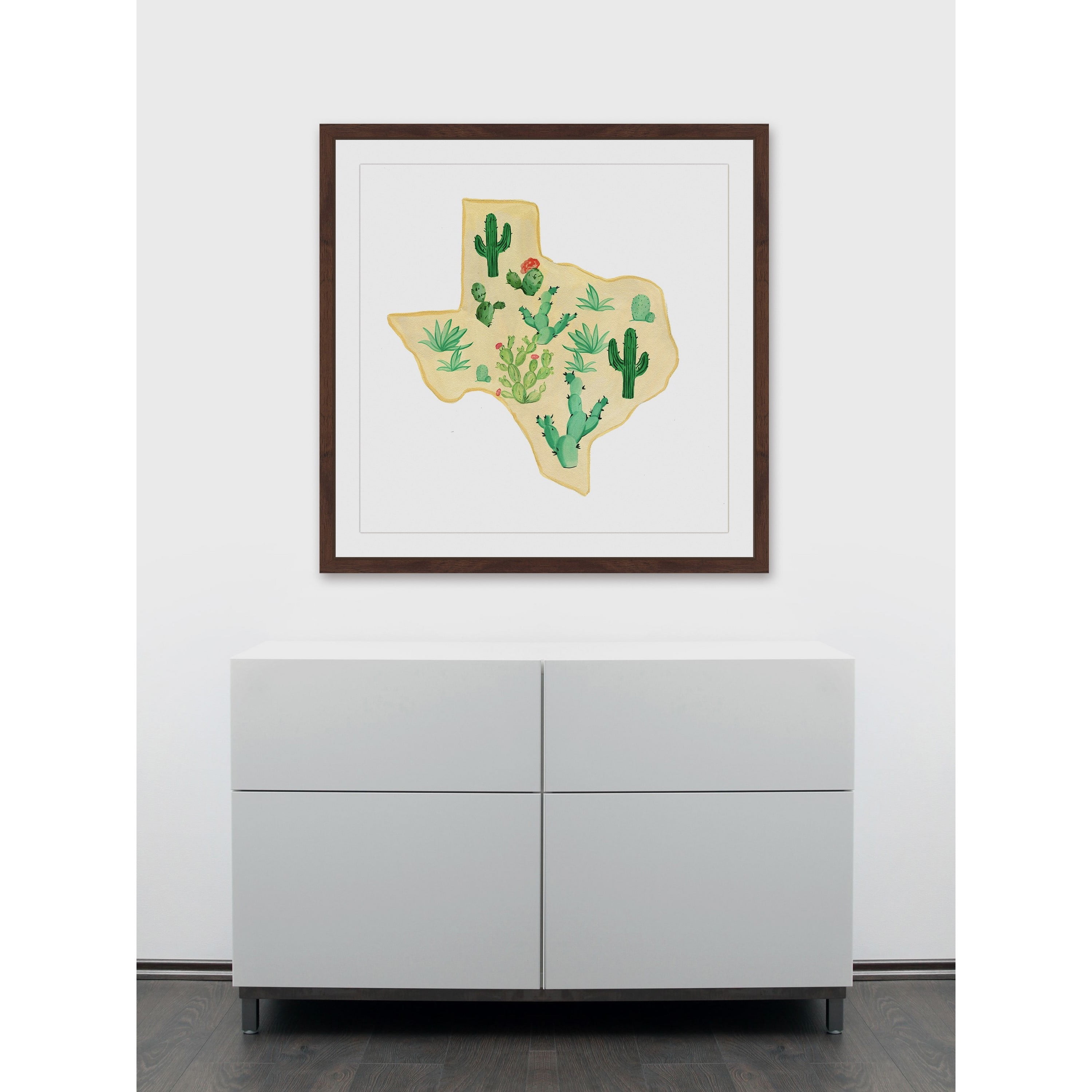 "Texas Cactus" Framed Painting Print