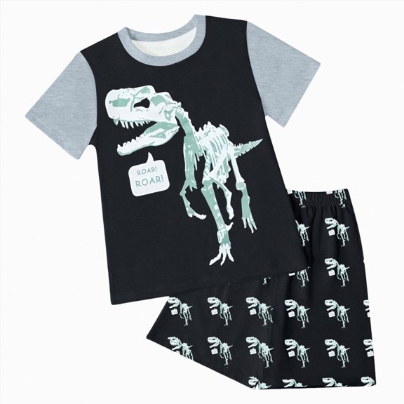 Gibobby Toddler Baby Boy Dinosaur Summer Outfit Cute T-Shirt Shorts Set 6 12 18 Months 2T 3T 4T 5T 6T Summer Outdoor Clothes for kids(5-6 Years,Mint Green)