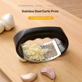 thumbnail image 3 of Garlic Press Rocker - Stainless Steel Garlic Crusher, 2-in-1 Easy Kitchen Gadget for Effortless Smashing, 3 of 4