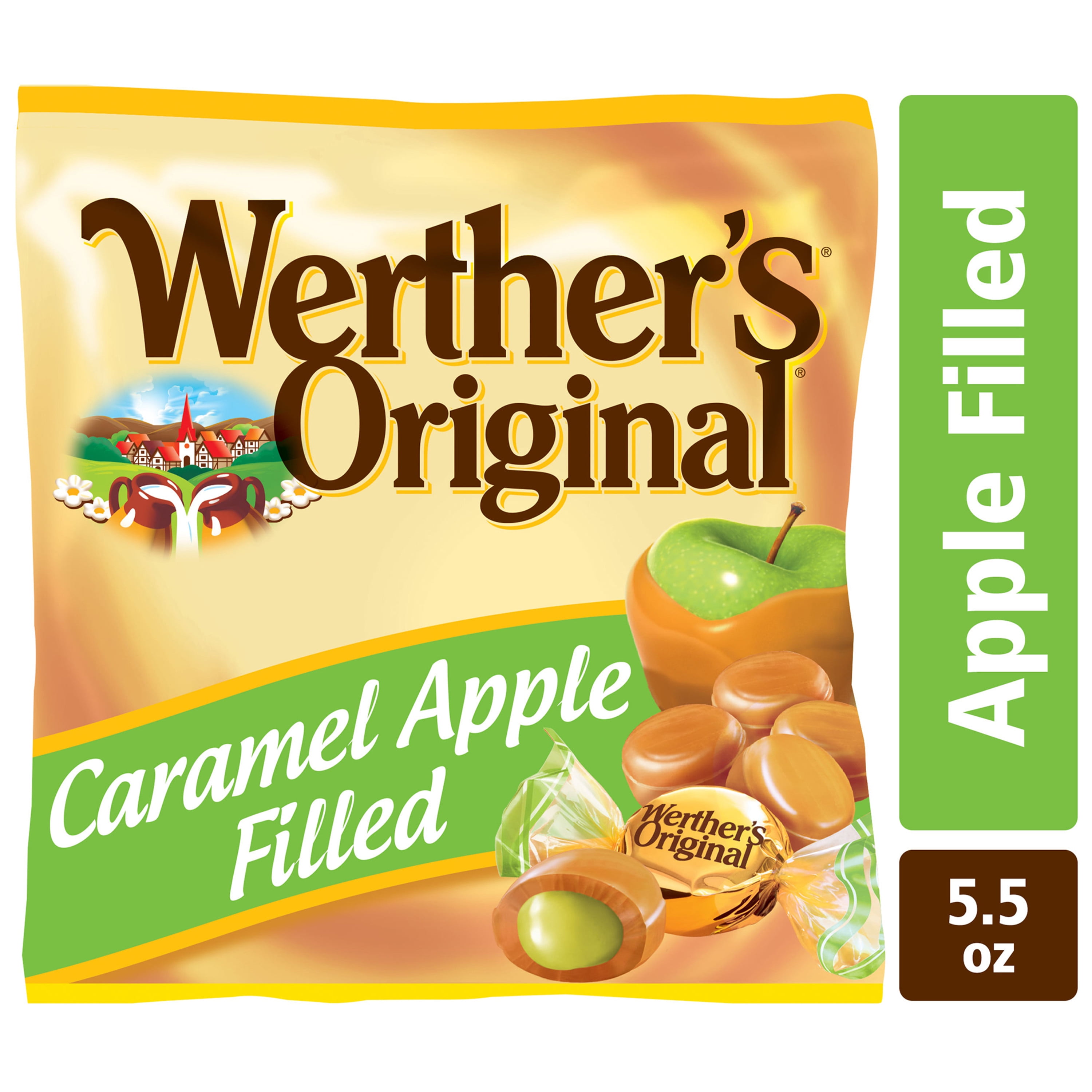 Werthers Original Hard Apple Filled Caramel Candy, 5.5 oz