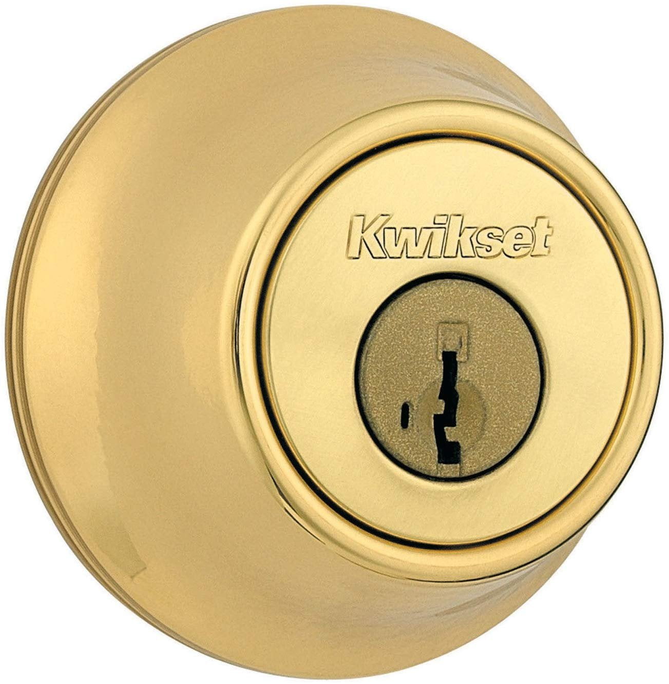 Kwikset 99800-088 Single Cylinder Deadbolt Door Lock Set SmartKey Antique Brass 