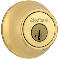 Kwikset Deadbolt Lock 660 Series SmartKey Security - Single Cylinder - Polished Brass, Pack of 1