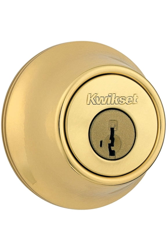 Deadbolt Lock 660 Series SmartKey Security - Single Cylinder - Polished Brass, Pack of 1  Construction & DIY Use, Standard Hardware Spec