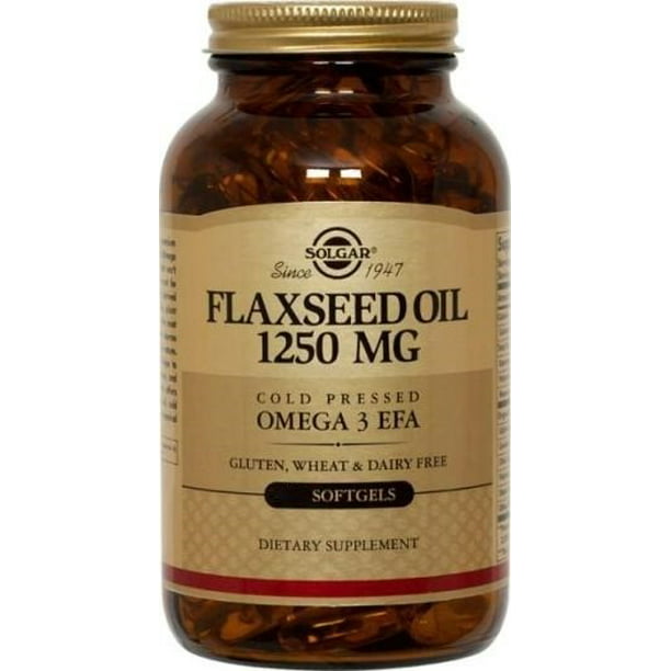 Flaxseed Oil Softgels,1250 Mg, 250 Ct - Walmart.com - Walmart.com