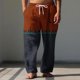 thumbnail image 1 of Pantalones largos para hombre, cintura elástica, transpirables, cómodos, suaves, informales, de playa, de poliéster., 1 of 5