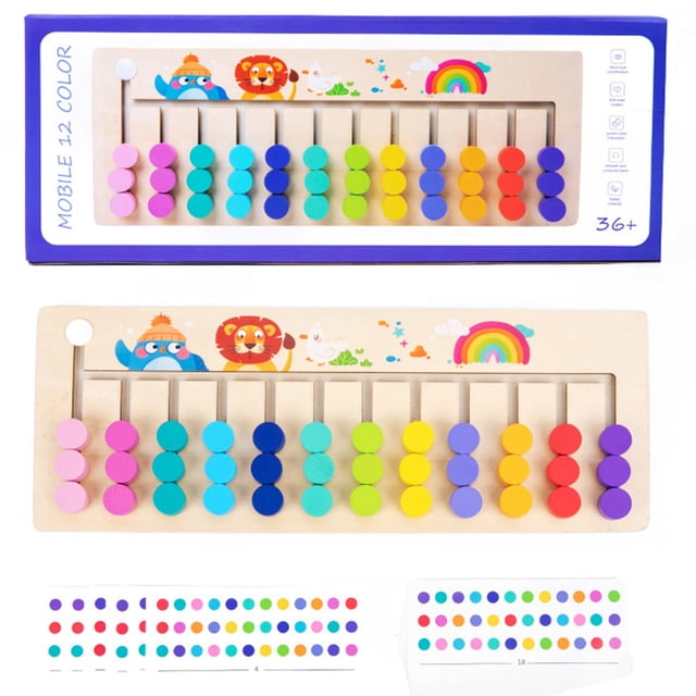 Slide Color and Shape Matching Travel Slide Puzzle Game Kids para niños a partir de 3 años