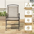 thumbnail image 2 of Crestlive Products 2PCS Folding Patio Chair, Portable Dining Chairs with Armrest & Textilene Fabric, Outdoor Chair, Beige, 2 of 5