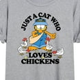 thumbnail image 3 of Garfield - Just A Cat Who Loves Chickens - Juniors Ideal Flowy Muscle T-Shirt, 3 of 5