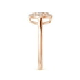 thumbnail image 3 of ANGARA Natural Diamond Halo Ring with Milgrain in 14K Rose Gold for Women (Size-3.3mm| Color-I-J| Clarity-I1-I2) | April Birthstone, Anniversary, Jewelry Gift for Women | Natural Diamond Ring, 3 of 8