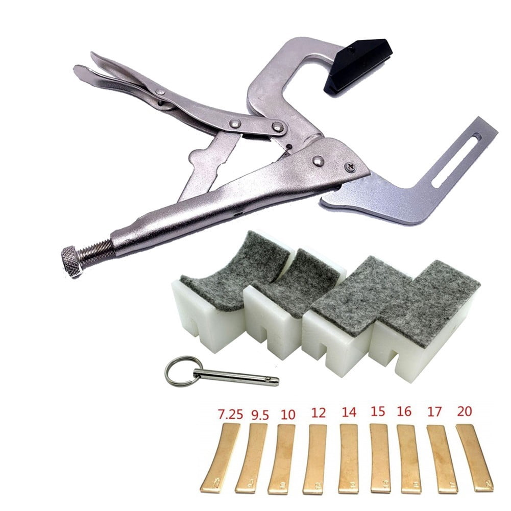 Fingerboard Handheld Fret Press Insert Tool with 9 Radius Inserts Guitar Luthier