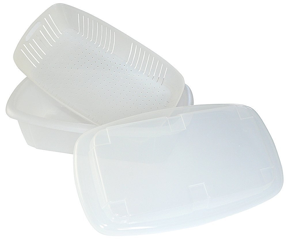 Hutzler Saver Basket Fruit Keeper, 2 quarts, Translucent White (376TWH