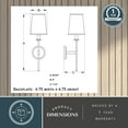 thumbnail image 6 of Camden 1 Light Matte Black Wall Sconce Fixture White Linen Fabric Shade, LED Compatible, 6 of 12