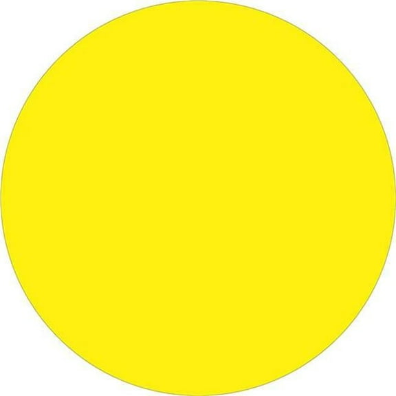 2 in. Circle - Fluorescent Yellow Removable Labels - Roll of 500