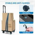thumbnail image 4 of Folding Portable Dolly Cart, Black, 4-Wheel, 110 lbs Capacity, Adjustable Handle, Silent Wheels, 4 of 8