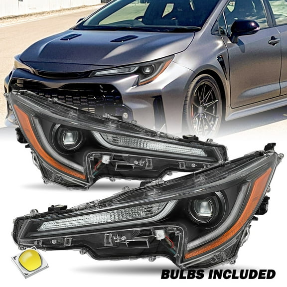 For 2023 2024 Toyota Corolla L LE Base Headlamp Pair LED Headlight Left & Right