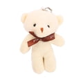 thumbnail image 3 of 10 piezas/paquete de 12 cm de mini osito de peluche con lazo colgante, llavero de peluche colorido, 3 of 5