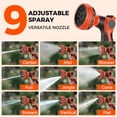 thumbnail image 4 of Retractable Garden Hose Reel 90 ft x 5/8 inch Automatic Slow Return 9 Sprayer Nozzle Any Length Lock Heavy Duty Wall-Mounted Hose Reels for Outside 180° Swivel UV Resistant, 4 of 7