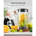 thumbnail image 3 of 700W Blender for Shakes and Smoothies, Classic Blenders for Kitchen, 52oz Glass Jar, 9 Functions with 5 Speeds for Crushing Ice, Puree, and Frozen Fruit, 3 of 8
