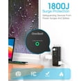 thumbnail image 5 of UniMall PD 30W Surge Protector Outlet Extender, Rotating Plug,6 AC Multi Plug Outlet with 3 USB Ports (1 USB C), 1800J 3-Sided Swivel Power Strip, Spaced Outlet Splitter for Home Office Dorm - Black, 5 of 14