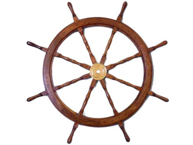 Details about    Nautical Vinteg Wall Decals Ship Wheel Wooden Maritime 