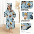 thumbnail image 3 of FORMRS Wearable Blanket Hoodie with Sleeves for Kids Cozy Flannel Sweatshirt, Cartoon Hockey Pattern, 3 of 7