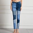 thumbnail image 3 of REALiKUN Color Block Patchwork Denim Jeans for Women High Waisted Slim Fit Stretch Comfortable Casual Trendy Street Style, 3 of 8