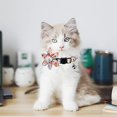 thumbnail image 5 of Collar de gato desmontable con flores y cascabel (azul y naranja) - Conjunto de 2 piezas con collar de gato con cascabel y collar de gato con girasol, accesorio para mascotas, ajustable, apto para gat, 5 of 5
