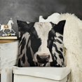 thumbnail image 2 of SHANXI  Print Throw Pillow Cover Black &amp; White Cow Spots Pattern Printed Farmhouse Cushion Case for Sofa Couch Linen 22x22in, 2 of 5