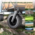 thumbnail image 4 of GVDV Collapsible Folding Wagon, 550LBS Large Heavy Duty Utility Cart with All-Terrain Wheels and Adjustable Handles for Shopping, Camping, Sports, Outdoor, Beach, Orange, 4 of 9
