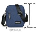 thumbnail image 3 of Nylon Shoulder Bag Men Solid Color Crossbody Bag Casual And Fashionable European And American Retro Bag Slingbag dark blue, 3 of 6