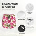 thumbnail image 6 of Lsque Rose Flowers Printed Women's Running Shorts with Liner Pockets,Elastic Quick Dry Workout Athletic Gym Yoga Shorts,Womens High Waist Shorts-X-Large, 6 of 9