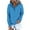 Light Blue, variant on BangWanChi Hoodies for Women Pullover Women's Fashion Classic Long Sleeved Hooded Pocket Sweatshirt Tops Blouse