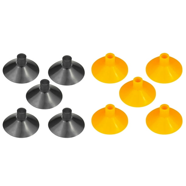 10 piezas Niños Arco Ventosas Flechas Tiro con arco Caza Ventosas Flechas Reemplazo Ventosas Flechas (Negro + Amarillo)